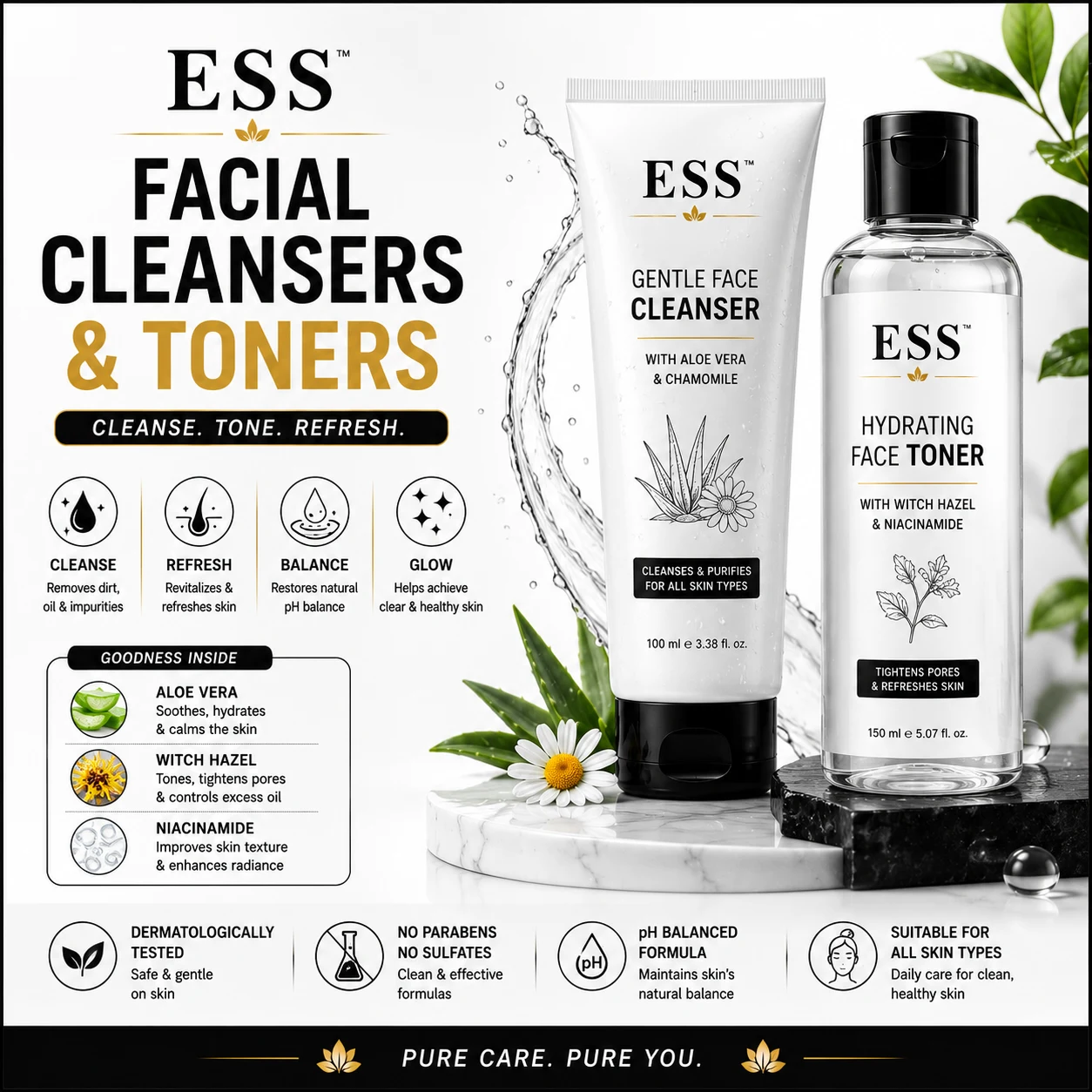 Facial Cleansers & Toners